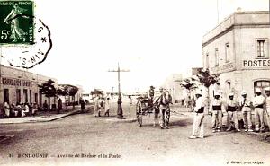 BENI-OUNIF - AVENUE DE BECHAR ET LA POSTE - 1911